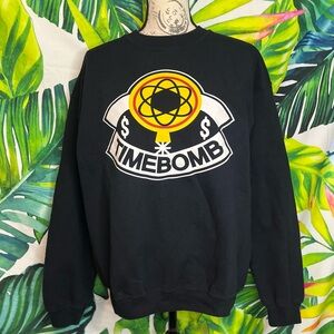Timebomb M Streetwear Black White Yellow Graphic Neutral Unisex Sweatshirt